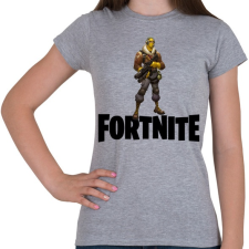 PRINTFASHION Fortnite #7 /Black/ - Női póló - Sport szürke női póló