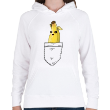 PRINTFASHION Fortnite - Banán skin - Női kapucnis pulóver - Fehér női pulóver, kardigán