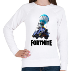 PRINTFASHION Fortnite_Battle_Bus - Női pulóver - Fehér