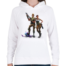 PRINTFASHION Fortnite Battle Royale Bajnokok - Női kapucnis pulóver - Fehér női pulóver, kardigán