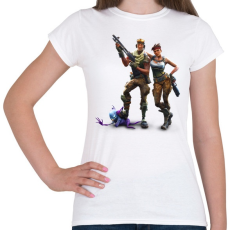 PRINTFASHION Fortnite Battle Royale Bajnokok - Női póló - Fehér