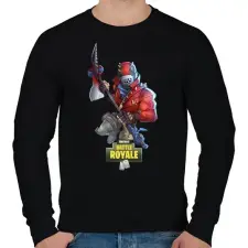 PRINTFASHION Fortnite Battle Royale - Férfi pulóver - Fekete férfi pulóver, kardigán