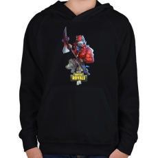 PRINTFASHION Fortnite Battle Royale - Gyerek kapucnis pulóver - Fekete