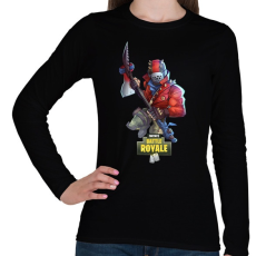 PRINTFASHION Fortnite Battle Royale - Női hosszú ujjú póló - Fekete