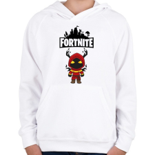 PRINTFASHION Fortnite Cloaked Shadow - Gyerek kapucnis pulóver - Fehér gyerek pulóver, kardigán