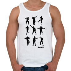 PRINTFASHION Fortnite Dance - Férfi atléta - Fehér