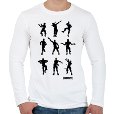PRINTFASHION Fortnite Dance - Férfi hosszú ujjú póló - Fehér