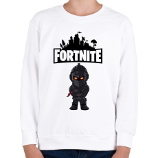 PRINTFASHION Fortnite Dark knight - Gyerek pulóver - Fehér