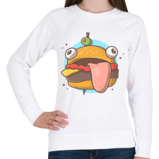 PRINTFASHION fortnite Durr Burger - Női pulóver - Fehér női pulóver, kardigán
