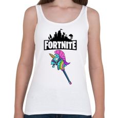 PRINTFASHION Fortnite Egyszarvú csákány - Női atléta - Fehér