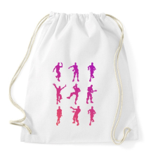 PRINTFASHION Fortnite Emotes - Sportzsák, Tornazsák - Fehér tornazsák