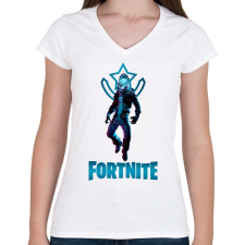 PRINTFASHION Fortnite: Eternal Voyager - Női V-nyakú póló - Fehér női póló