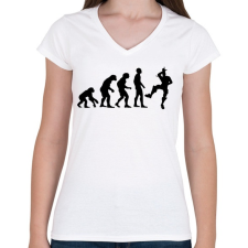 PRINTFASHION Fortnite evolúció - Női V-nyakú póló - Fehér női póló