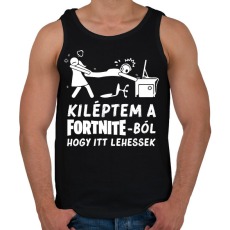 PRINTFASHION Fortnite - Férfi atléta - Fekete