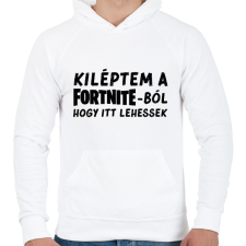PRINTFASHION Fortnite - Férfi kapucnis pulóver - Fehér férfi pulóver, kardigán