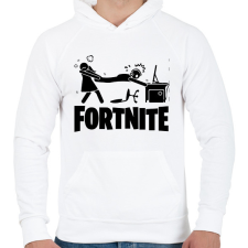 PRINTFASHION Fortnite - Férfi kapucnis pulóver - Fehér férfi pulóver, kardigán