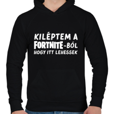 PRINTFASHION Fortnite - Férfi kapucnis pulóver - Fekete férfi pulóver, kardigán