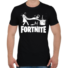 PRINTFASHION Fortnite - Férfi póló - Fekete férfi póló