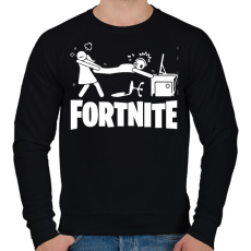 PRINTFASHION Fortnite - Férfi pulóver - Fekete