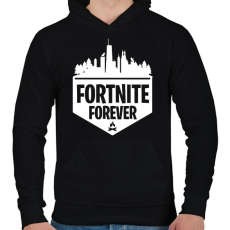 PRINTFASHION Fortnite Forever - Férfi kapucnis pulóver - Fekete