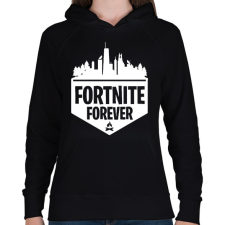 PRINTFASHION Fortnite Forever - Női kapucnis pulóver - Fekete női pulóver, kardigán