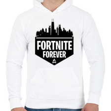 PRINTFASHION Fortnite forever póló - Férfi kapucnis pulóver - Fehér férfi pulóver, kardigán