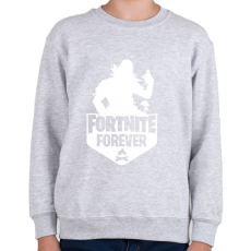 PRINTFASHION Fortnite Forever - Raven (Fehér) - Gyerek pulóver - Sport szürke