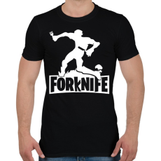 PRINTFASHION fortnite forknife fehér - Férfi póló - Fekete