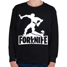 PRINTFASHION fortnite forknife fehér - Gyerek pulóver - Fekete gyerek pulóver, kardigán