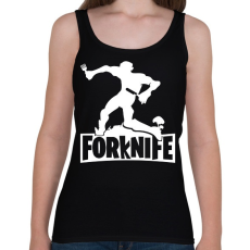 PRINTFASHION fortnite forknife fehér - Női atléta - Fekete