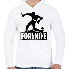 PRINTFASHION fortnite forknife - Férfi kapucnis pulóver - Fehér férfi pulóver, kardigán