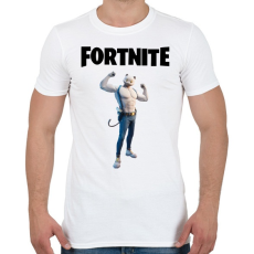 PRINTFASHION Fortnite Ghost Meowscles - Férfi póló - Fehér