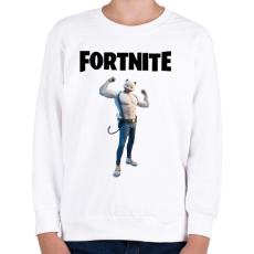 PRINTFASHION Fortnite Ghost Meowscles - Gyerek pulóver - Fehér