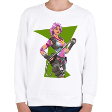 PRINTFASHION Fortnite girl - Gyerek pulóver - Fehér gyerek pulóver, kardigán