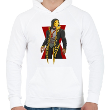 PRINTFASHION Fortnite Golden - Férfi kapucnis pulóver - Fehér férfi pulóver, kardigán