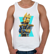 PRINTFASHION Fortnite Golden Lama - Férfi atléta - Fehér