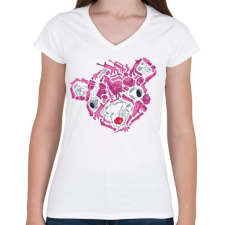 PRINTFASHION Fortnite gun's - Női V-nyakú póló - Fehér női póló