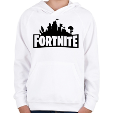 PRINTFASHION FORTNITE - Gyerek kapucnis pulóver - Fehér gyerek pulóver, kardigán