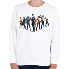 PRINTFASHION Fortnite - Gyerek pulóver - Fehér