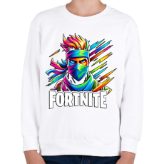 PRINTFASHION Fortnite - Gyerek pulóver - Fehér