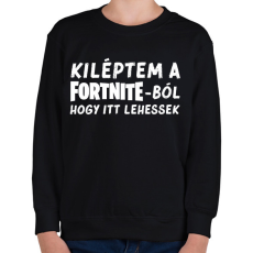 PRINTFASHION Fortnite - Gyerek pulóver - Fekete