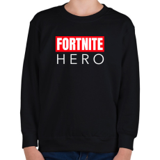 PRINTFASHION FORTNITE HERO - Gyerek pulóver - Fekete