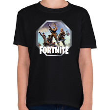 PRINTFASHION Fortnite - Ikon Logó - Gyerek póló - Fekete gyerek póló