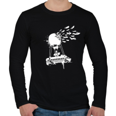 PRINTFASHION Fortnite Jump - Férfi hosszú ujjú póló - Fekete