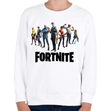 PRINTFASHION Fortnite karakterek - Gyerek pulóver - Fehér gyerek pulóver, kardigán