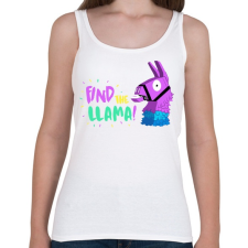 PRINTFASHION Fortnite Lama - Női atléta - Fehér női trikó