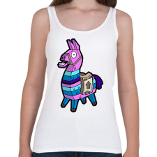 PRINTFASHION Fortnite Láma - Női atléta - Fehér női trikó