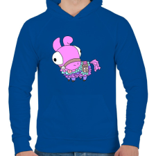 PRINTFASHION Fortnite láma pasztell - Férfi kapucnis pulóver - Királykék férfi pulóver, kardigán
