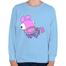 PRINTFASHION Fortnite láma pasztell - Gyerek pulóver - Világoskék