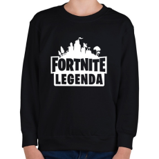 PRINTFASHION Fortnite Legenda - Fehér - Gyerek pulóver - Fekete